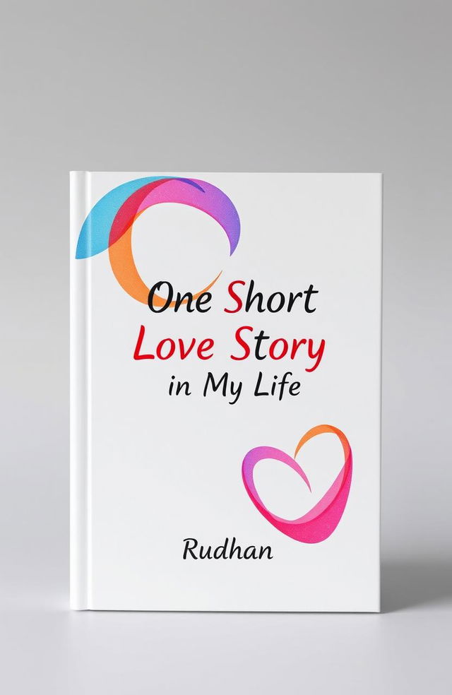 Book cover design for the title 'One Short Love Story in My Life', featuring a simple and abstract art design