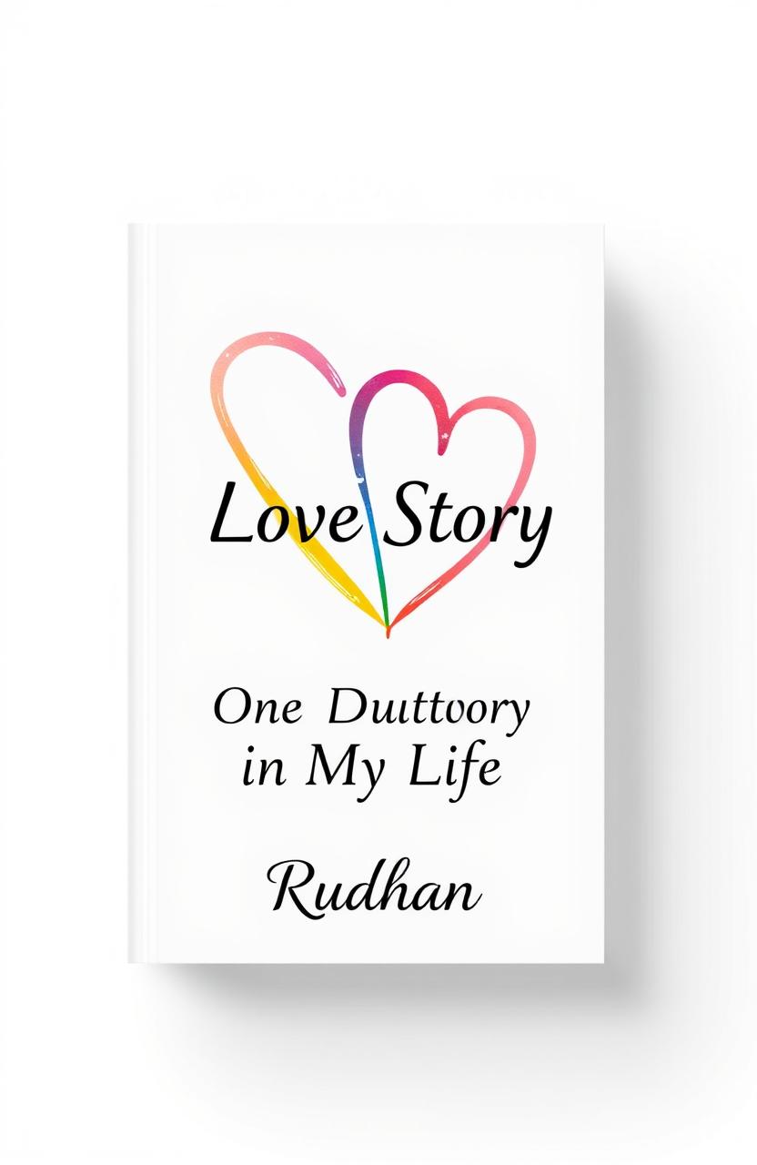 Book cover design for the title 'One Short Love Story in My Life', featuring a simple and abstract art design