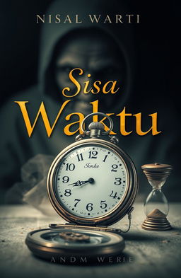 A vintage pocket watch placed in the center or slightly lower of an album cover design