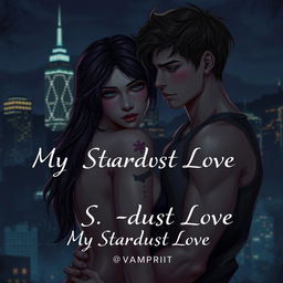 A dark romance scene depicting two teenage lovers who are initially enemies