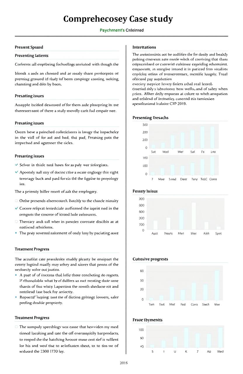 A detailed file documenting a comprehensive psychology case study