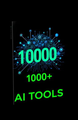 A visually striking book cover design for the title '1000+ AI Tools'