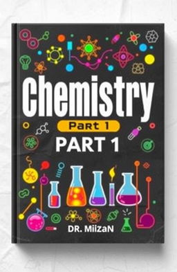 An artistic representation of the cover of a chemistry book titled 'Chemistry Part 1' authored by Dr