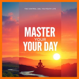 A vibrant and inspiring book cover design for 'Master Your Day'
