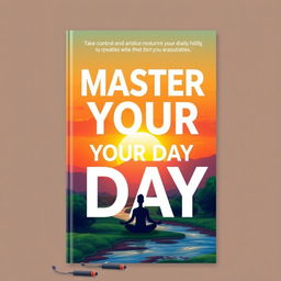 A vibrant and inspiring book cover design for 'Master Your Day'