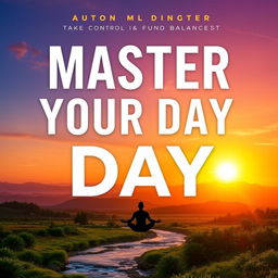 A vibrant and inspiring book cover design for 'Master Your Day'