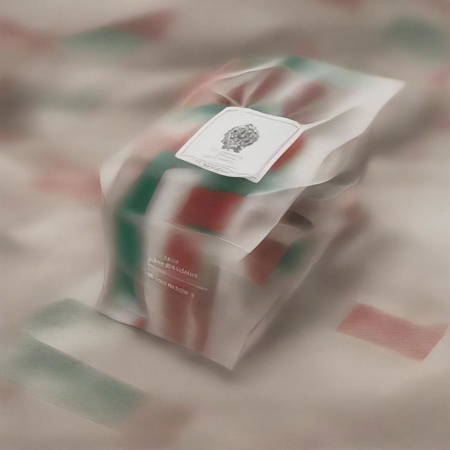 Design a captivating and unique plastic bread bag packaging using the vibrant colors of the Italian flag - green, white, and red