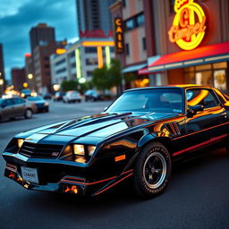 A highly detailed 1981 Dodge Camaro, showcasing its classic sports car design with bold lines and a sleek silhouette
