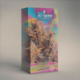 Create a vibrant and exotic packaging design for the 'Eye Candy' marijuana strain