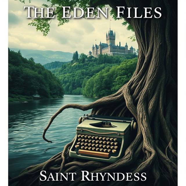 A captivating scene titled "The Eden Files" at the top and "Saint Rhyndress" at the bottom