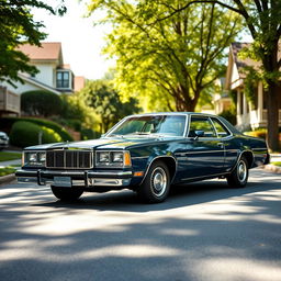 A vintage 1980 Dodge Fiorentina, showcased in a classic midnight blue finish that highlights its retro charm