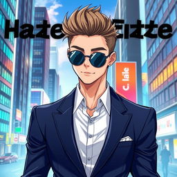 A young male city elite character portrayed in a stylish manner, showcasing his confidence and charm