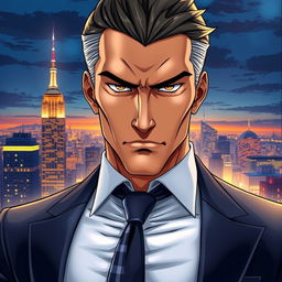 A striking book cover featuring a male billionaire with a stern expression