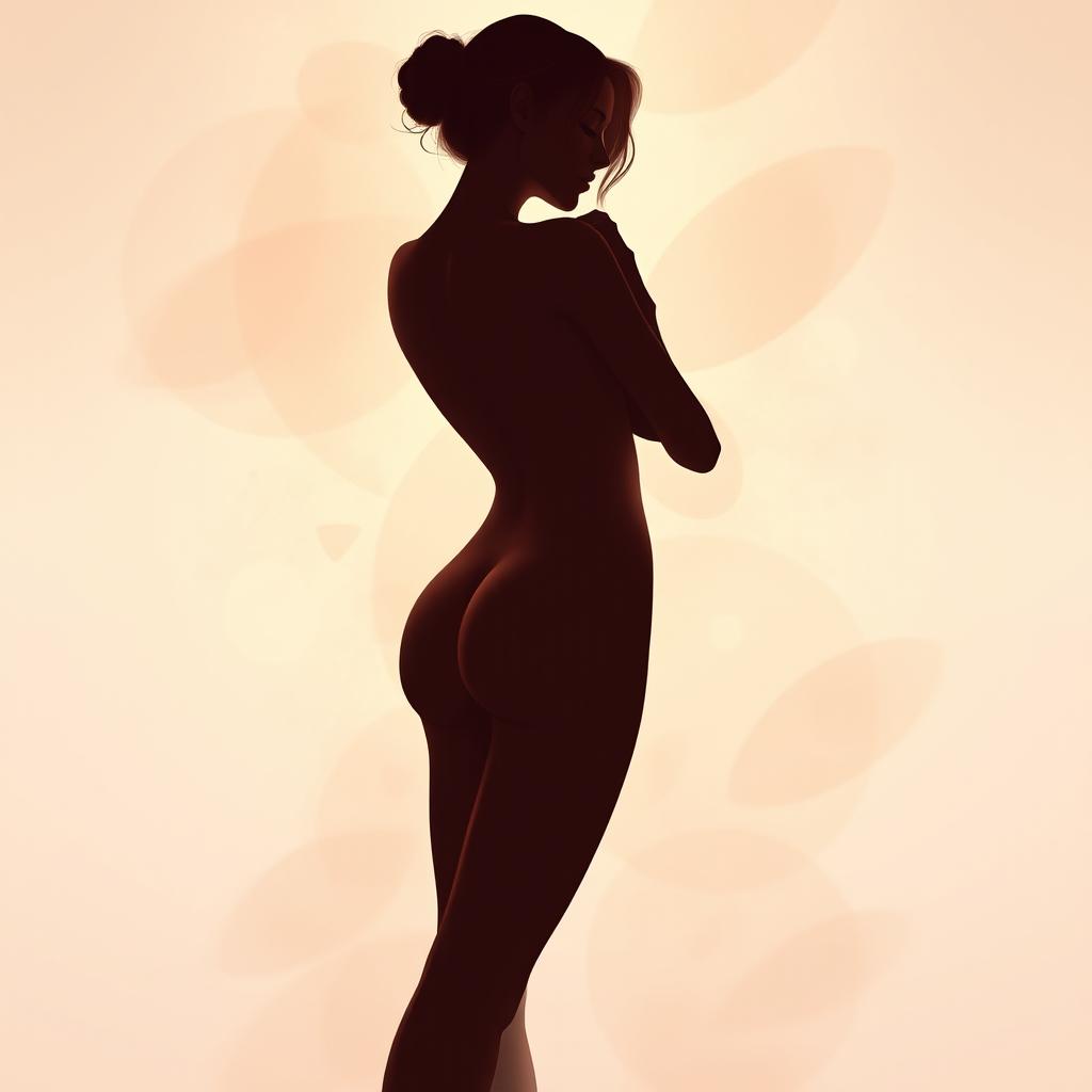 A beautiful and artistic representation of a woman's silhouette with an emphasis on elegance and femininity