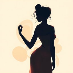 A beautiful and artistic representation of a woman's silhouette with an emphasis on elegance and femininity