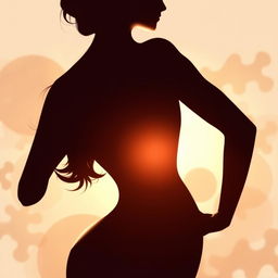 A beautiful and artistic representation of a woman's silhouette with an emphasis on elegance and femininity