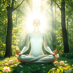 A serene and uplifting scene depicting the concept of inner healing