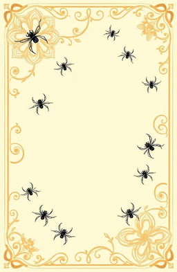 A contemporary artwork titled ‘Chicanery’, featuring a beige background adorned with traditional intricate designs
