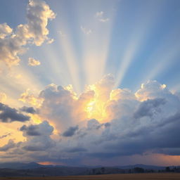 A picturesque scene depicting lighter storm clouds, showcasing soft gray and white hues with hints of blue peeking through