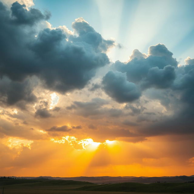 A picturesque scene depicting lighter storm clouds, showcasing soft gray and white hues with hints of blue peeking through