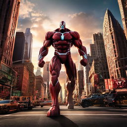 A colossal Titan from Attack on Titan enters Marvel's New York City