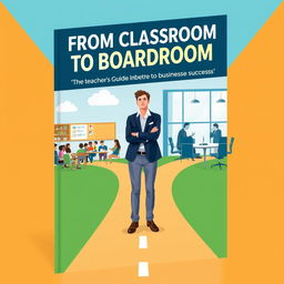 An eye-catching cover design for a book aimed at teachers transitioning into the business world