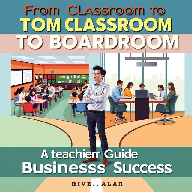 An eye-catching cover design for a book aimed at teachers transitioning into the business world