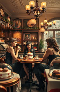 A dark humour detective story set against a traditional Austrian backdrop, featuring a classic Viennese patisserie as a central location