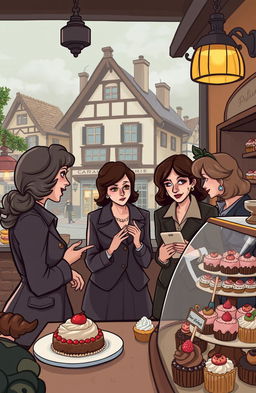 A darkly humorous detective story set in a quaint Austrian town, featuring a charming patisserie as a key location