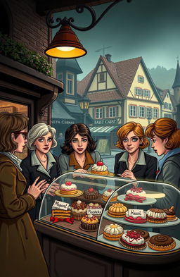 A darkly humorous detective story set in a quaint Austrian town, featuring a charming patisserie as a key location