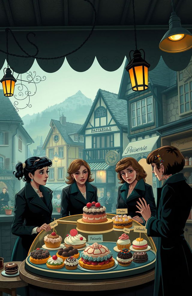 A darkly humorous detective story set in a quaint Austrian town, featuring a charming patisserie as a key location