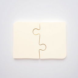Two blank puzzle pieces fitting perfectly together, capturing the moment of connection