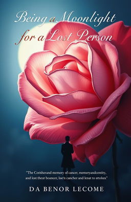 A captivating book cover design that symbolizes the intricate connections between human life and roses