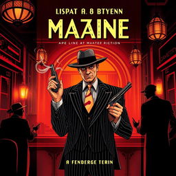 A vibrant and eye-catching book cover design for a mafia and crime fiction novel