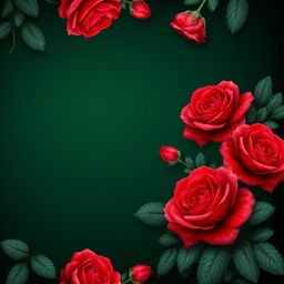 A stunning wallpaper design featuring a dark green background