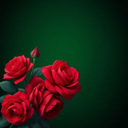 A stunning wallpaper design featuring a dark green background that covers one side of the image
