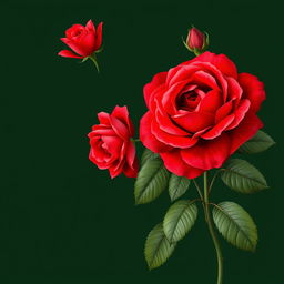 A stunning wallpaper design featuring a dark green background on one side