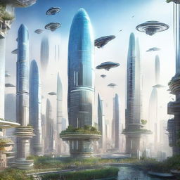 A fascinating, futuristic image showing the year 2142