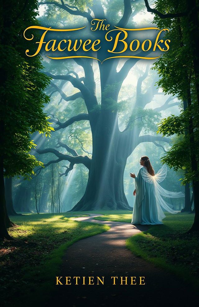 A captivating book cover featuring a mystical forest scene