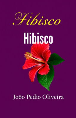 A book cover design featuring a vibrant hibiscus flower prominently displayed