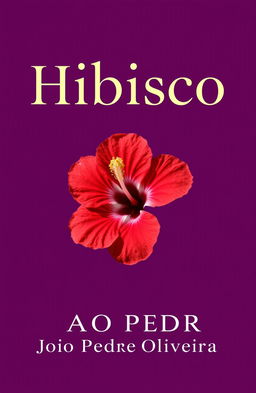 A book cover design featuring a vibrant hibiscus flower prominently displayed