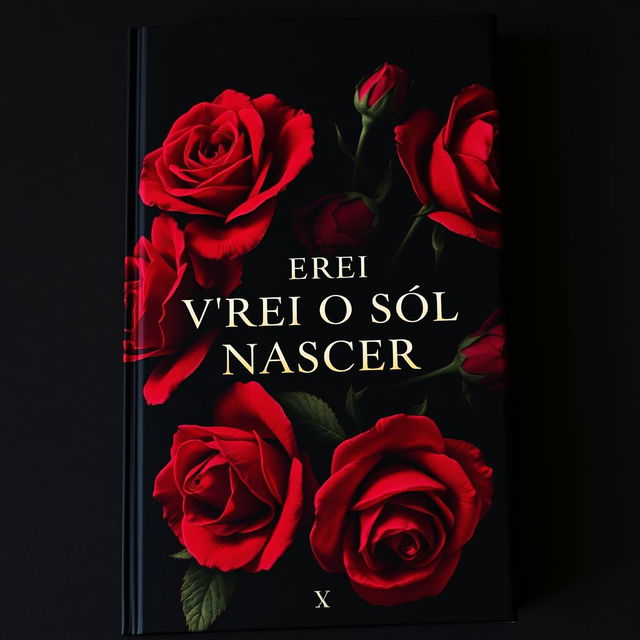 A captivating and dark book cover featuring vibrant red roses adorned with sharp thorns