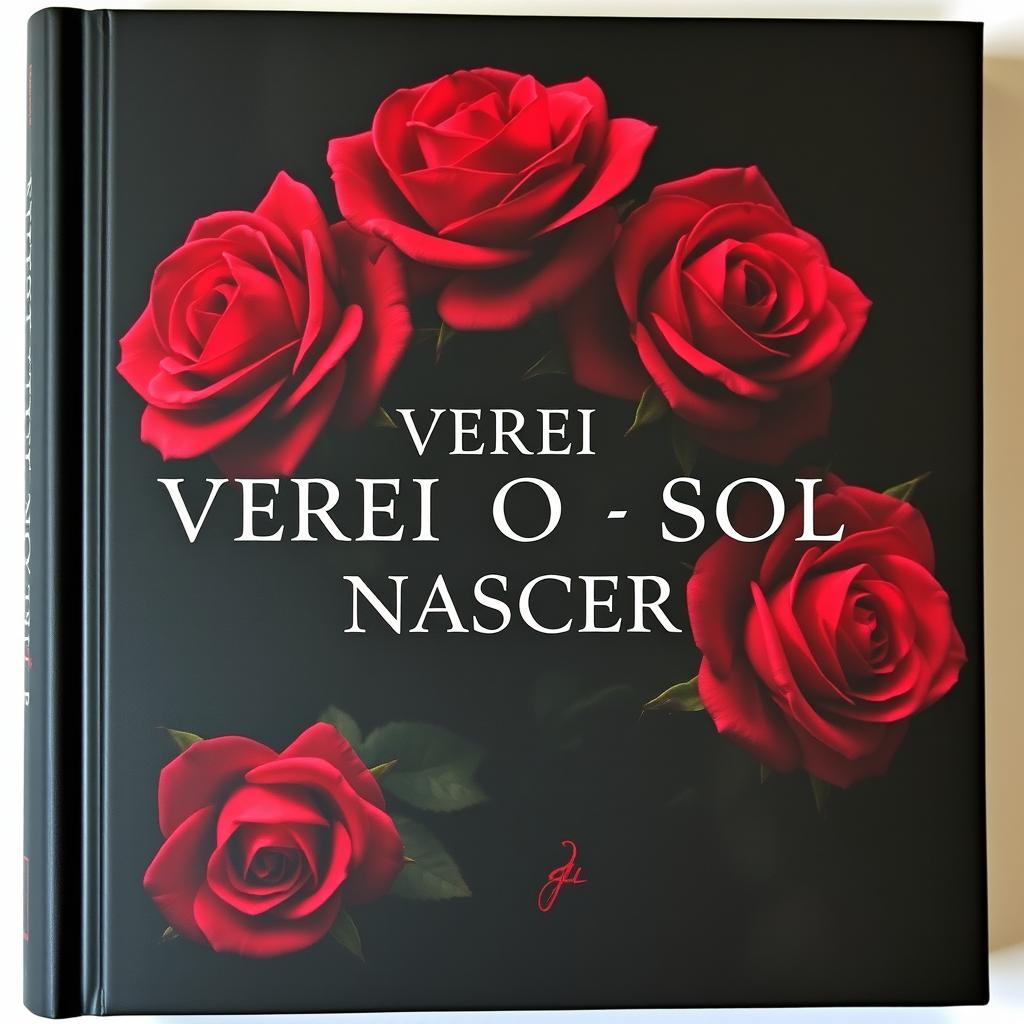 A captivating and dark book cover featuring vibrant red roses adorned with sharp thorns