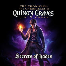 A captivating book cover for 'THE CHRONICLES OF QUINCY GRAVES: Secrets of Hades'