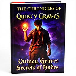 A captivating book cover for 'THE CHRONICLES OF QUINCY GRAVES: Secrets of Hades'
