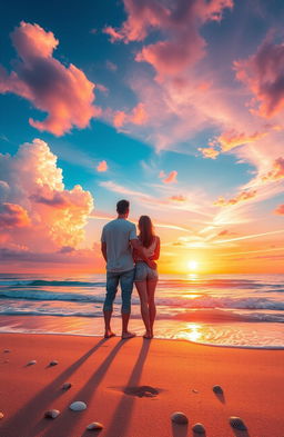 A stunning digital artwork showcasing a magnificent sea and sky scene