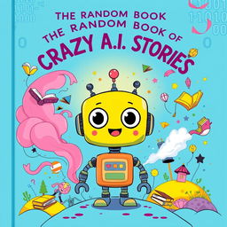 A whimsical and colorful cover design for 'The Random Book of Crazy A