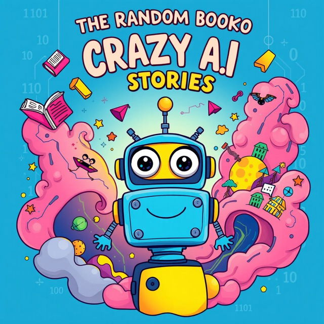 A whimsical and colorful cover design for 'The Random Book of Crazy A