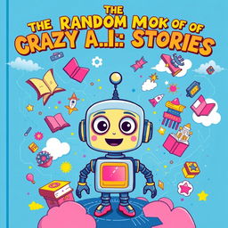 A whimsical and colorful cover design for 'The Random Book of Crazy A