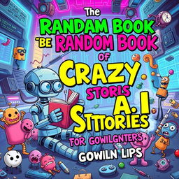 A humorous and surreal cover design for a book titled 'The Random Book of Crazy A